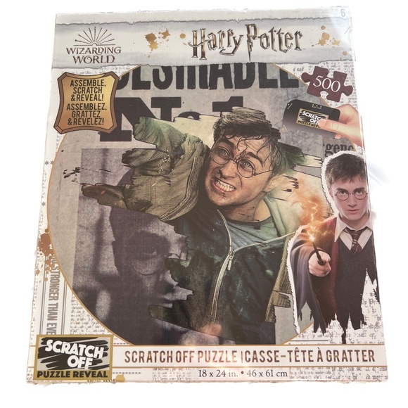 NEW Harry Potter Jigsaw Puzzle Wanted Scratch Off Wizarding World 18 x 24 - Picture 1 of 5